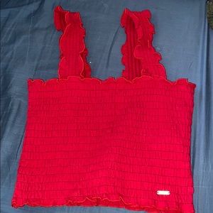 Red hollister XS Cropped Tank top